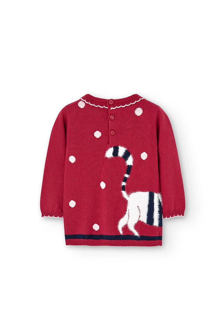 Vestido tricot para o bebé menina