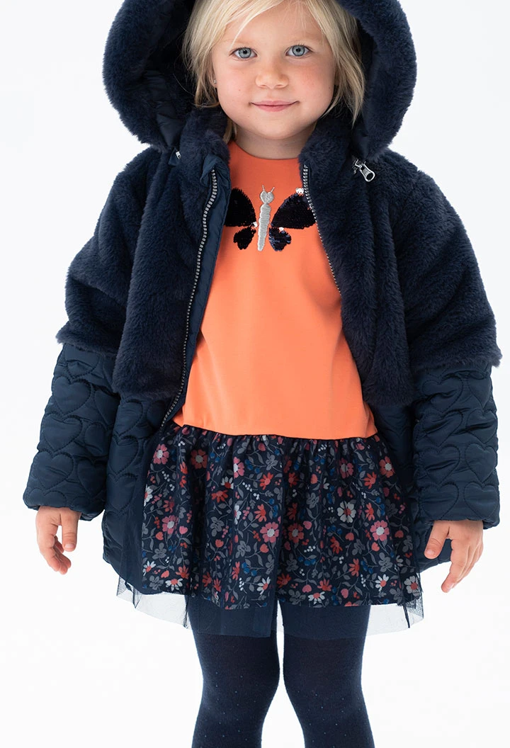 Parka technisches stoff für baby mädchen