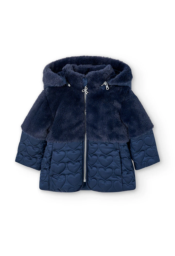 Technical fabric parka for baby girl