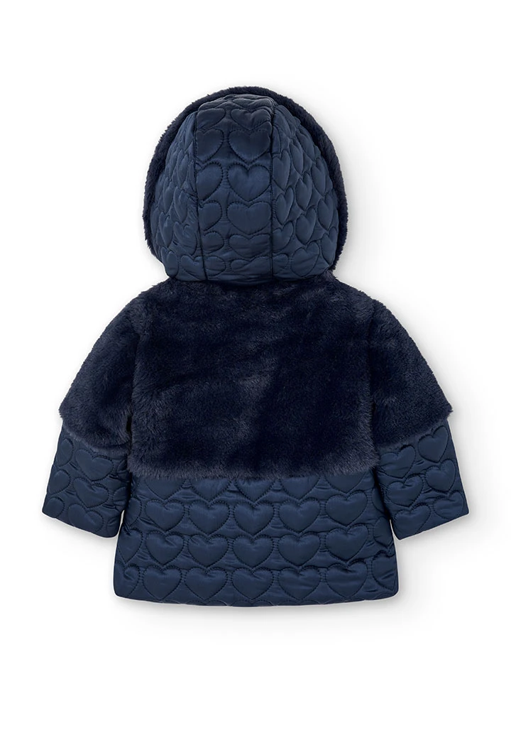 Technical fabric parka for baby girl