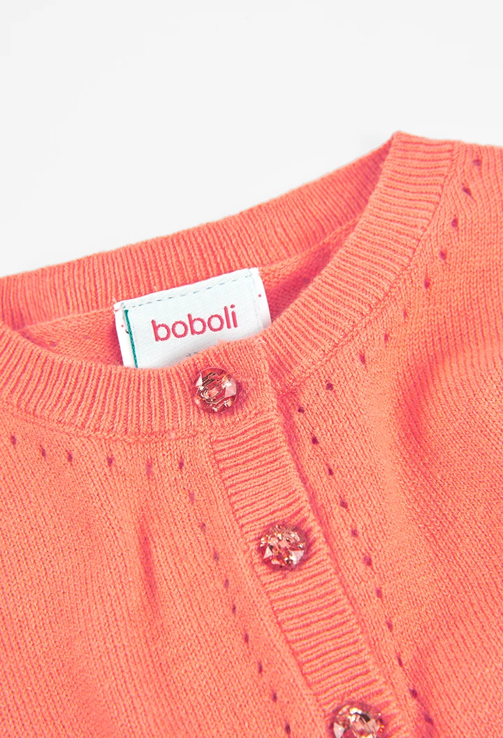Knitwear jacket for baby girl