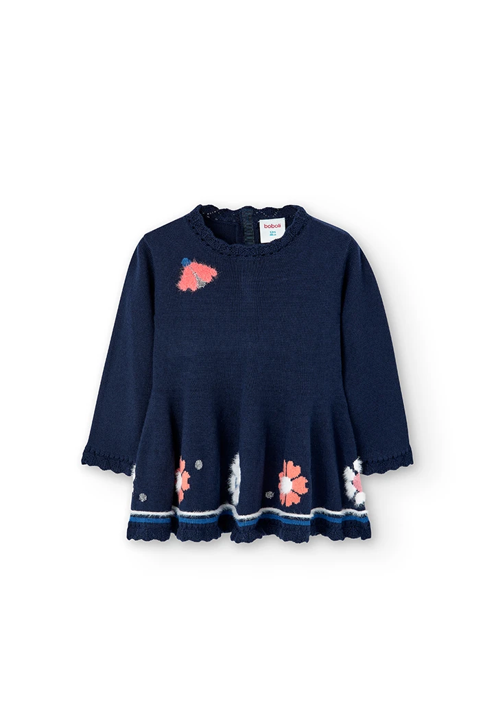 Knitwear dress for baby girl