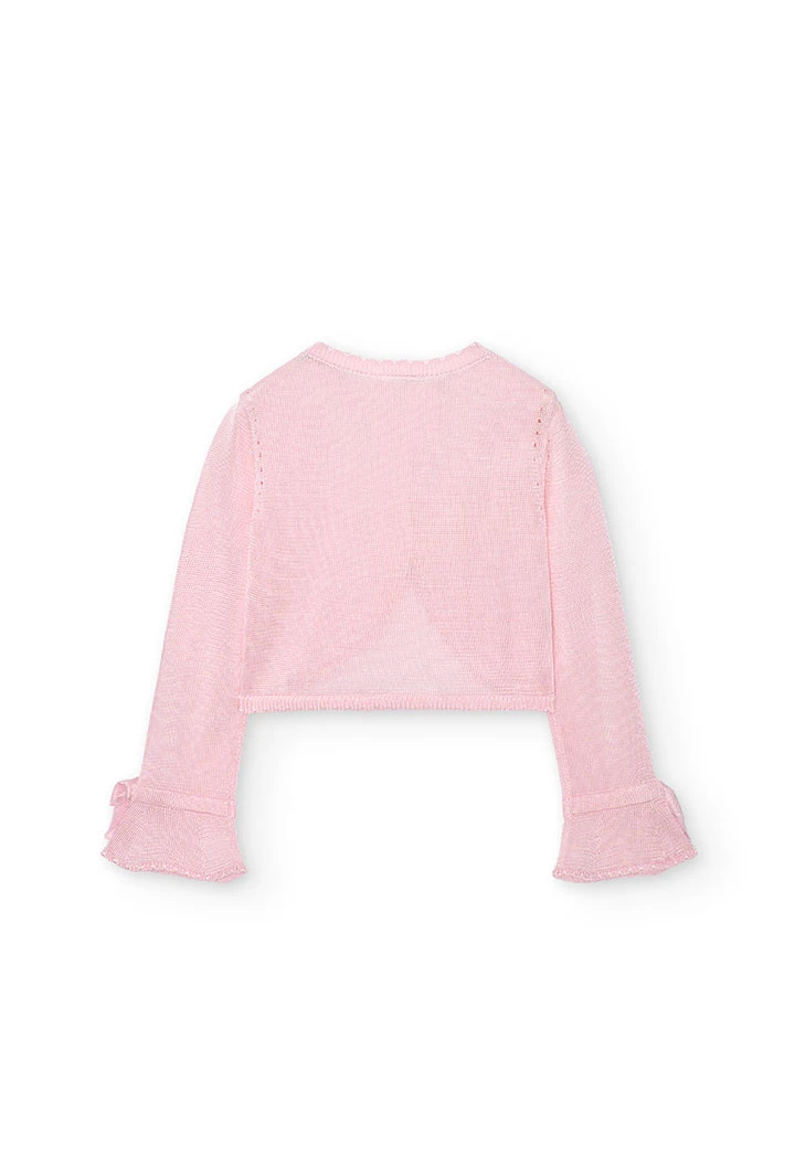 Baby girl\'s knit jacket in pink
