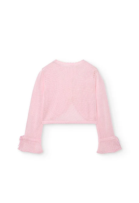 Baby girl's knit jacket in pink
