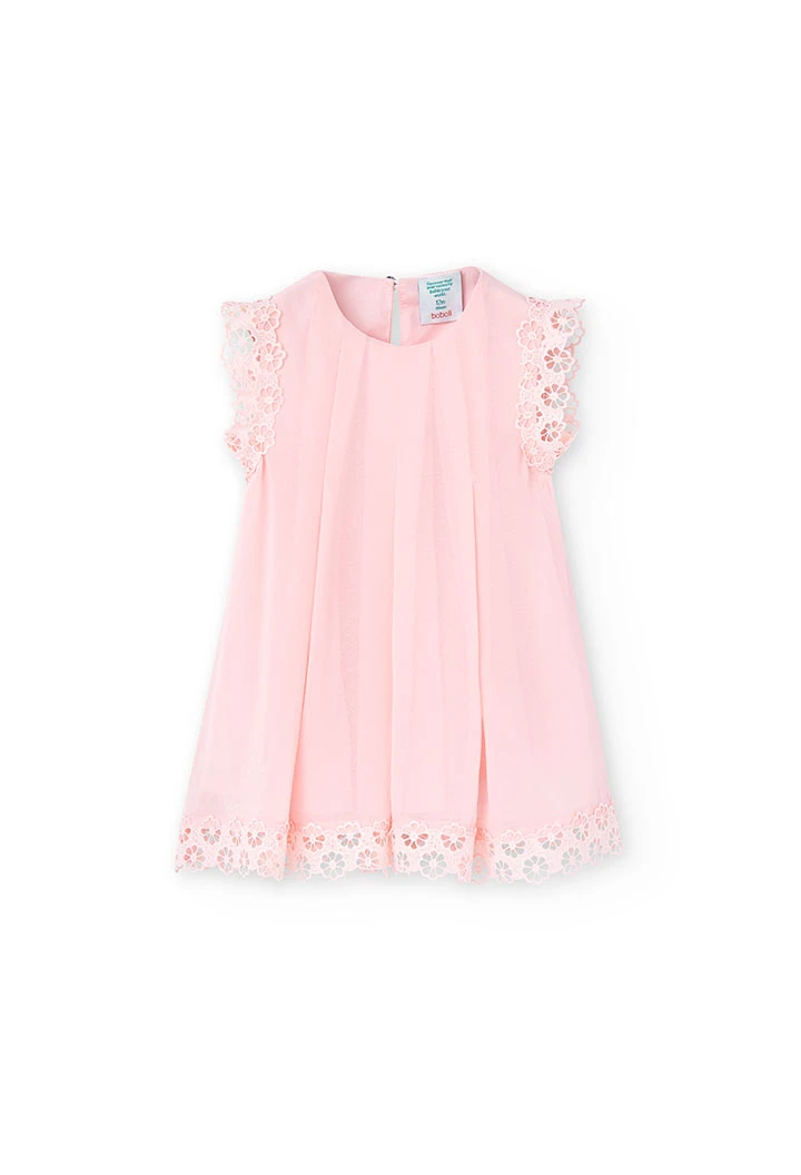 Baby girl\'s pink chiffon dress