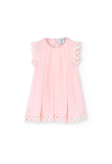 Baby girl's pink chiffon dress