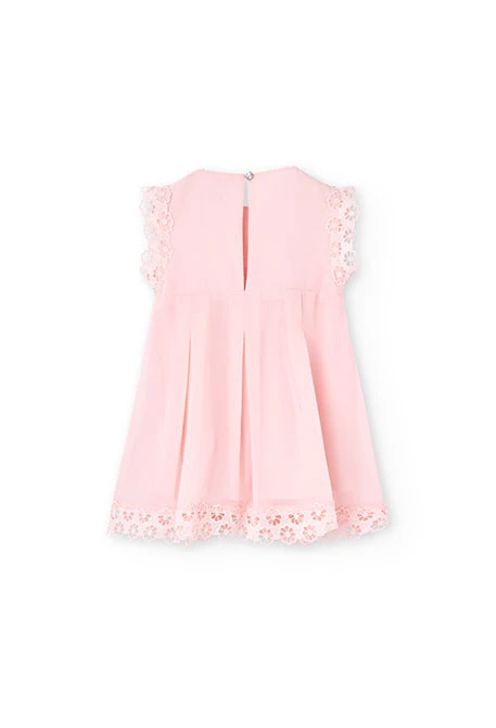 Baby girl's pink chiffon dress
