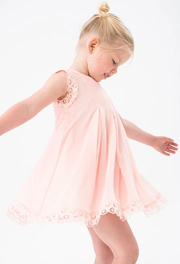 Chiffonkleid für Baby-Mädchen, in Farbe Rosa