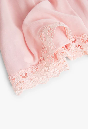 Robe en mousseline de soie rose pour bébé fille