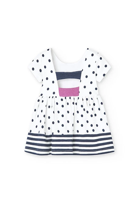 Baby girl's printed embossed knit dress