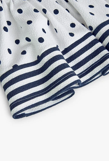 Vestito in jersey rilievo stampato da neonata
