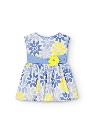 Satin-Kleid, mit Aufdruck, für Baby-Mädchen