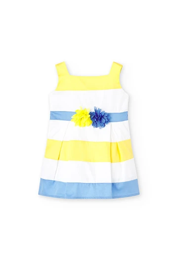 Satin-Kleid, für Baby-Mädchen, in Farbe Weiß