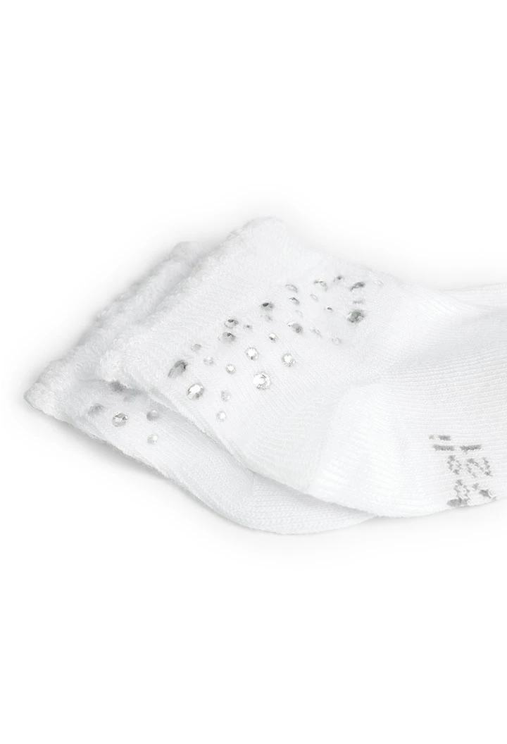 Pack Socken für Baby-Mädchen in Farbe Weiß
