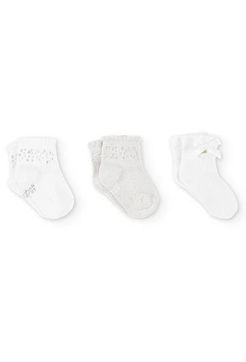 Pack di calzini da neonata bianchi