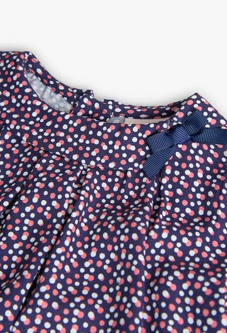 Blusa de flanela estampada com bolinhas para bebé menina