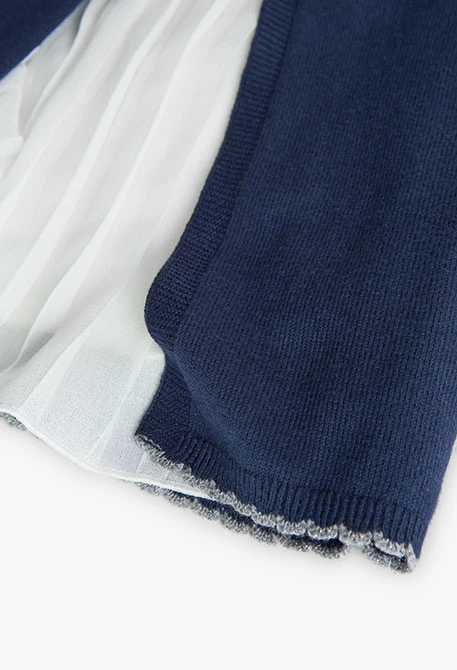 Strickkleid für Baby-Mädchen in Marineblau