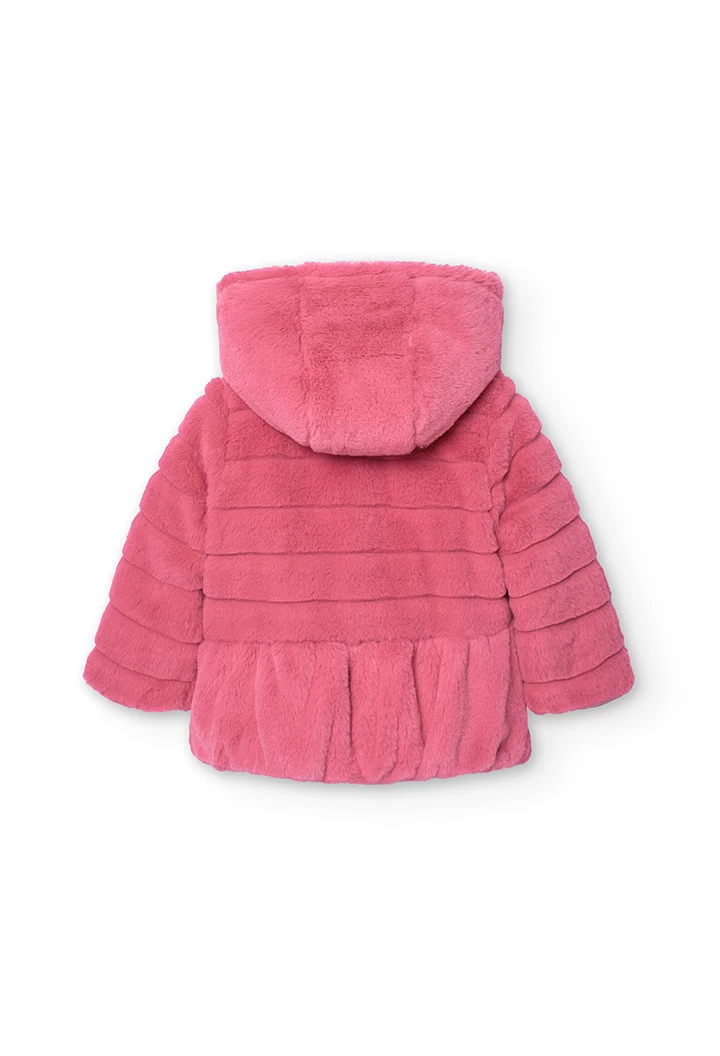 Parka reversible para bebé niña en azul marino