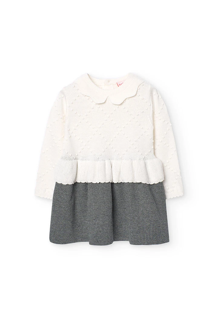 Robe combinée pour bébé fille en blanc