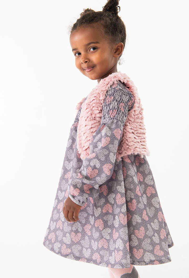 Robe pour bébé fille avec imprimé de cœurs