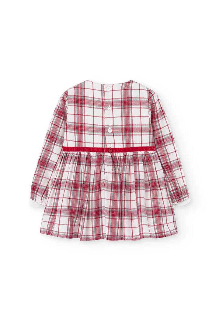 Robe en vichy pour bébé fille à carreaux rouges