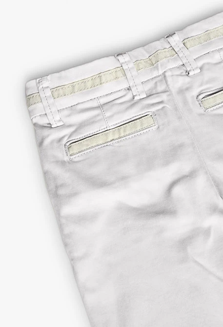 Pantalón de satén elástico para bebé niño en beige