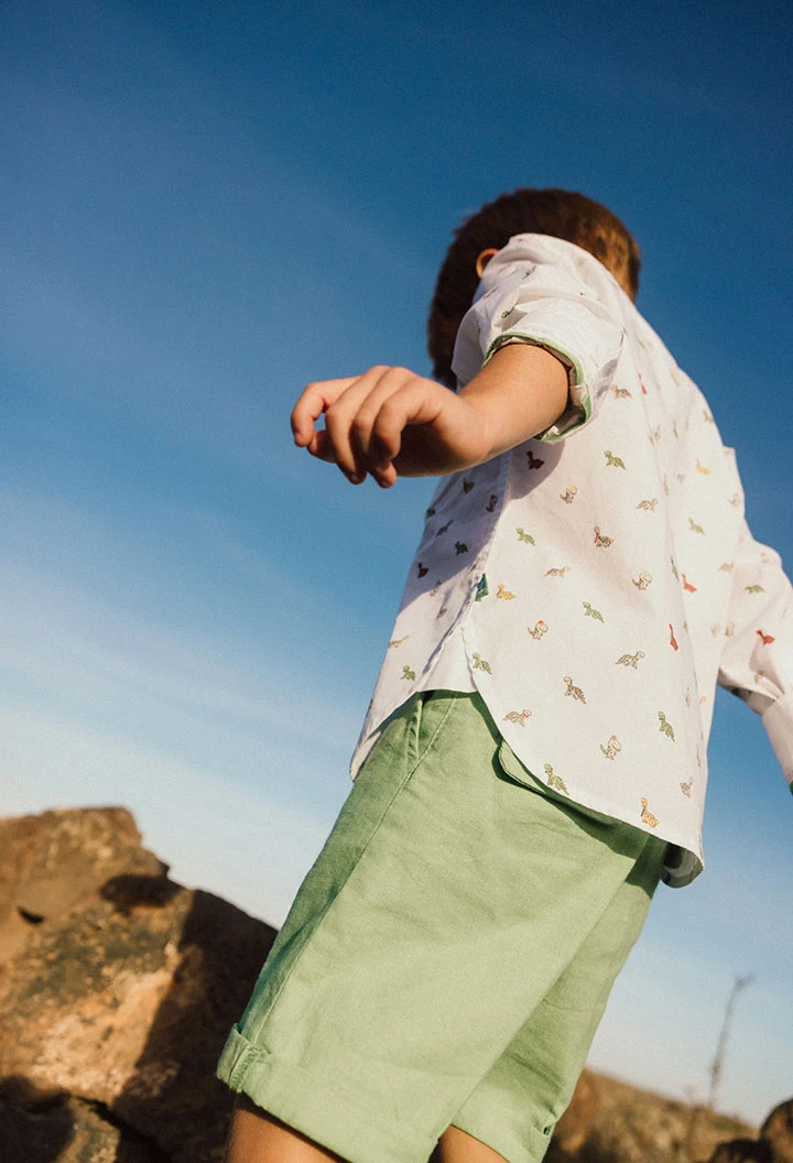 Leinen-Shorts für Babys in Grün