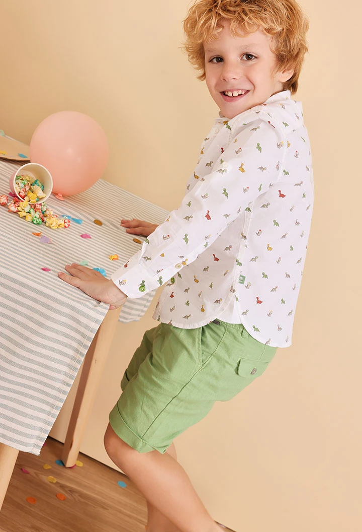 Leinen-Shorts für Babys in Grün