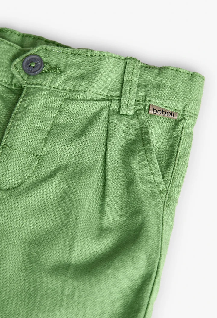 Leinen-Shorts für Babys in Grün