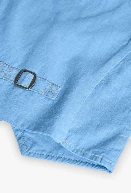 Gilet en lin pour bébé garçon de couleur bleu ciel
