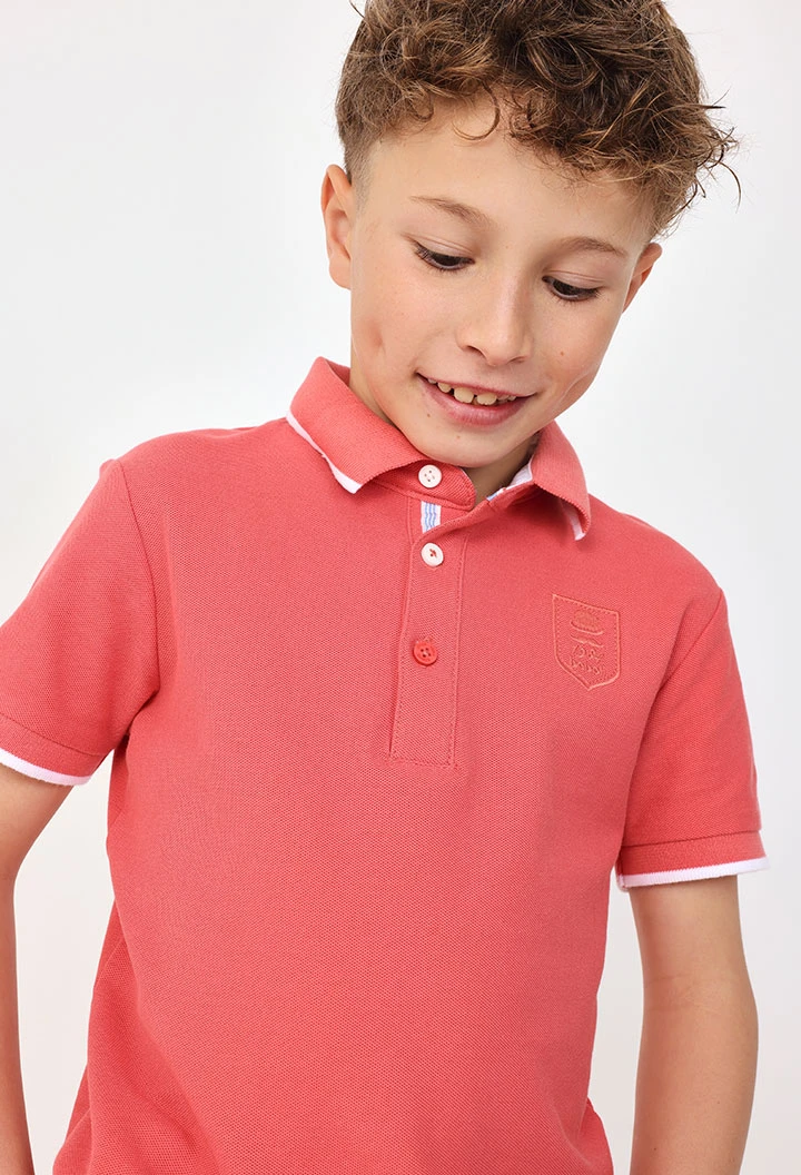 Baby-Pique-Poloshirt für Jungen in Rot