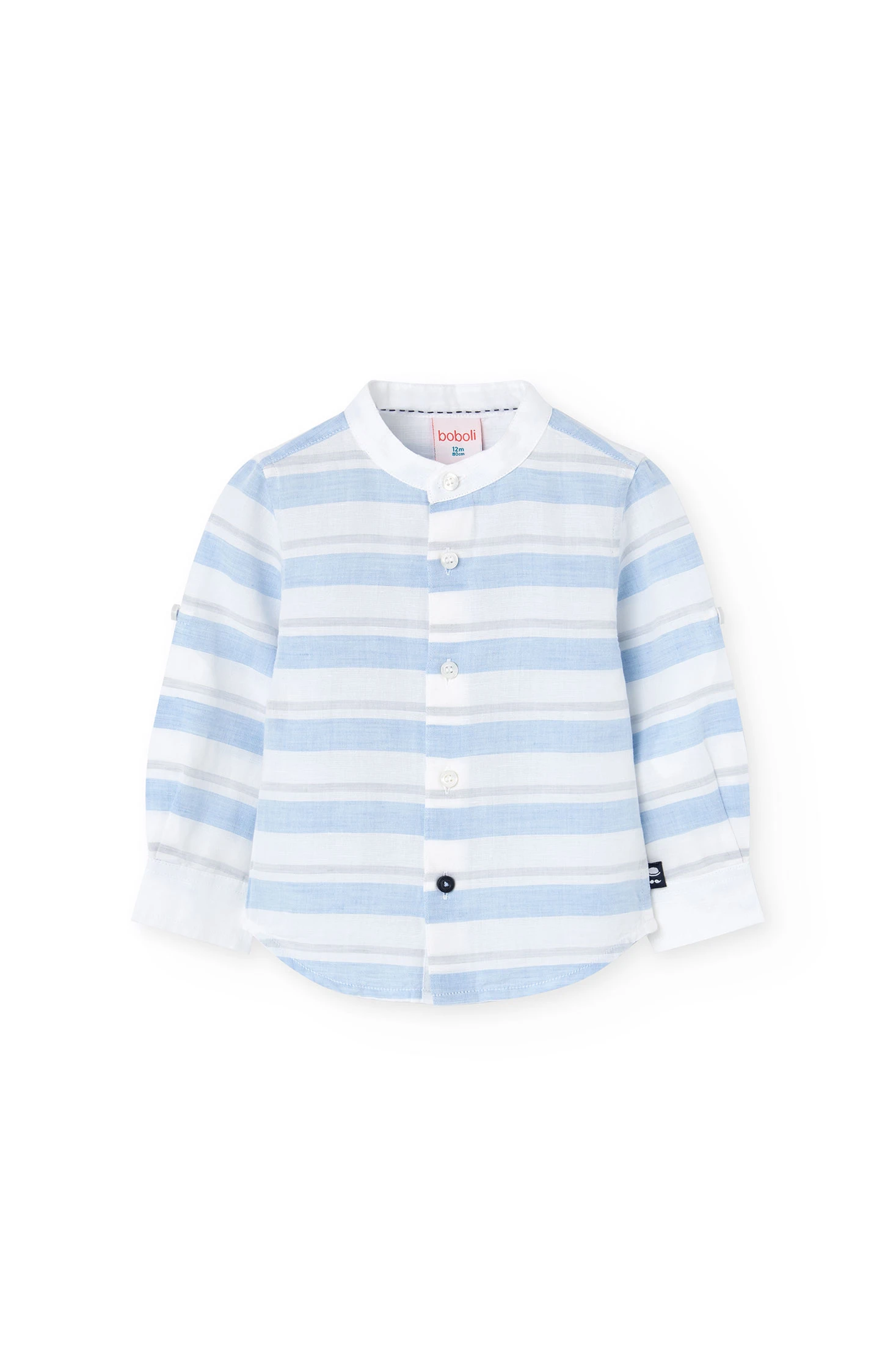 Linen embroidered shirt baby main image 1