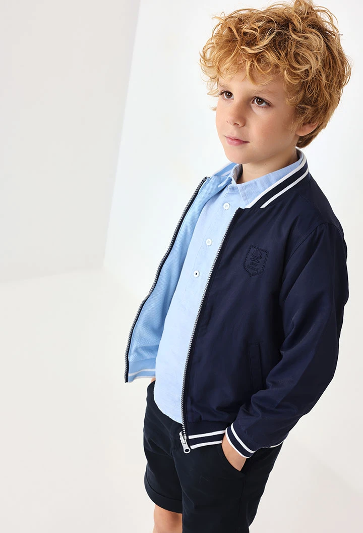 Blouson réversible pour bébé garçon en bleu marine
