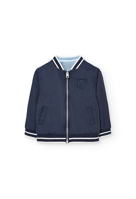 Giubbotto reversibile per bambino color blu navy.