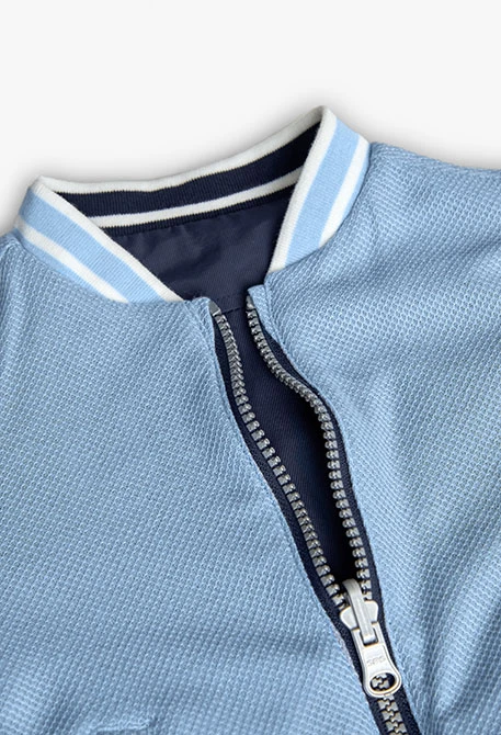 Giubbotto reversibile per bambino color blu navy.