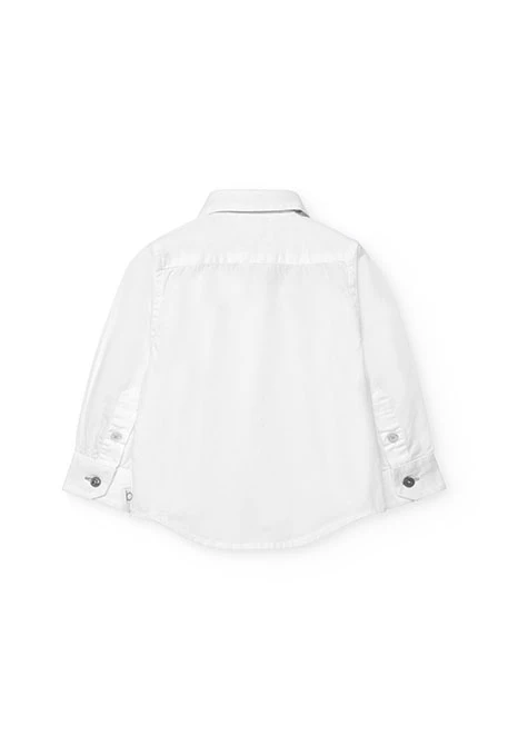 Camicia popeline bianca neonato