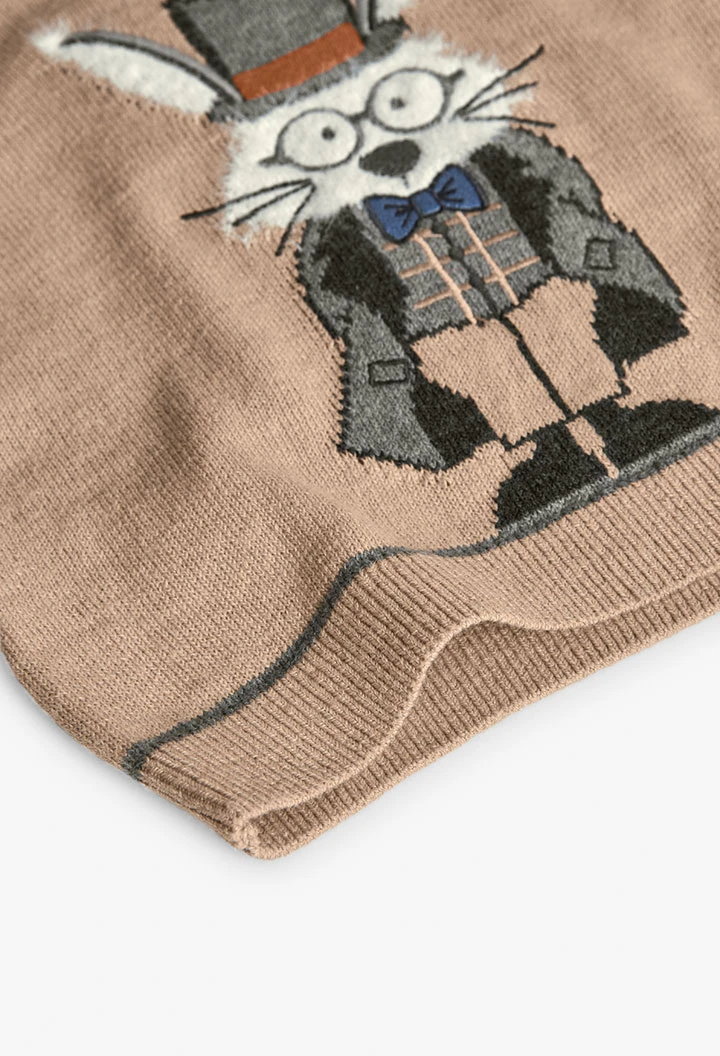Maglione bambino beige coniglio