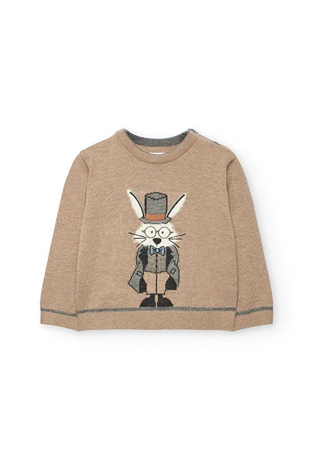 Camisola menino bege coelho