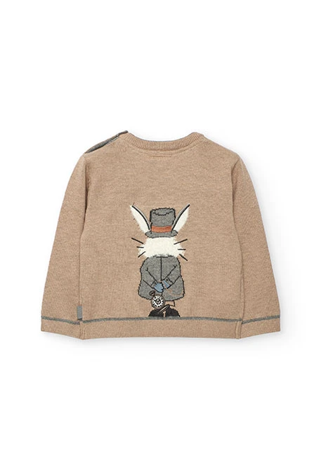 Beige boy´s jumper rabbit