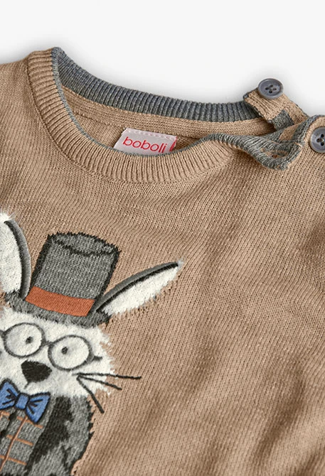 Camisola menino bege coelho