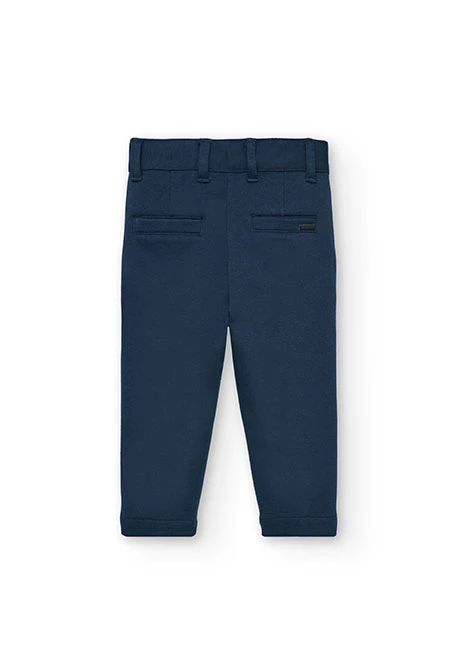 Pantalón niño de punto azul marino