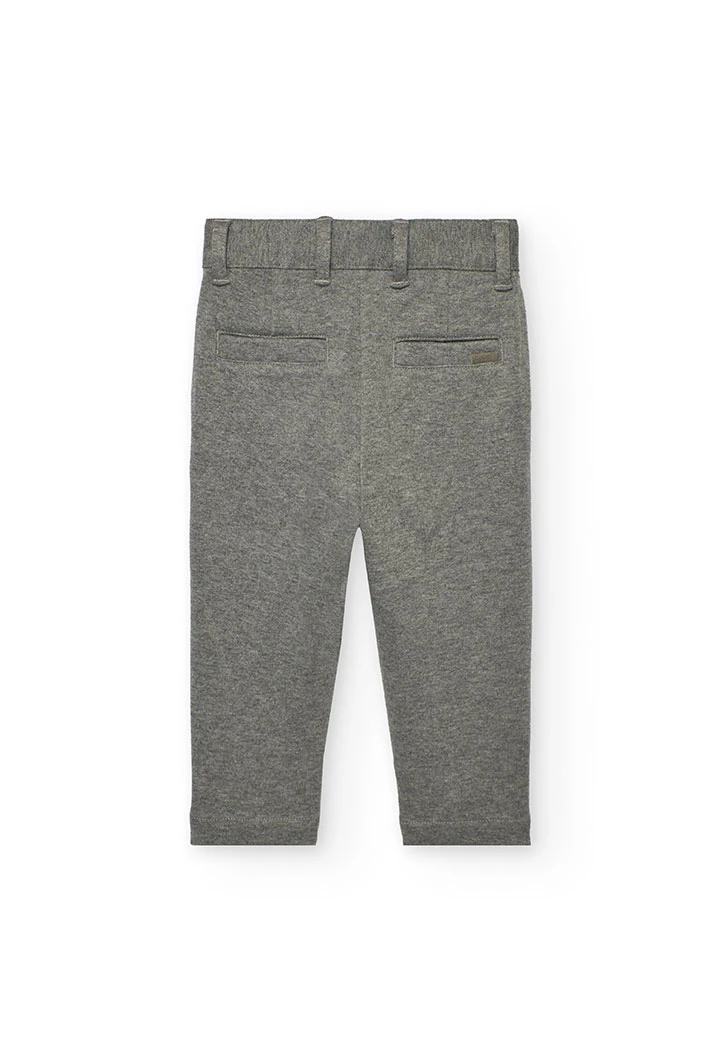 Graue Strickhose für Jungen