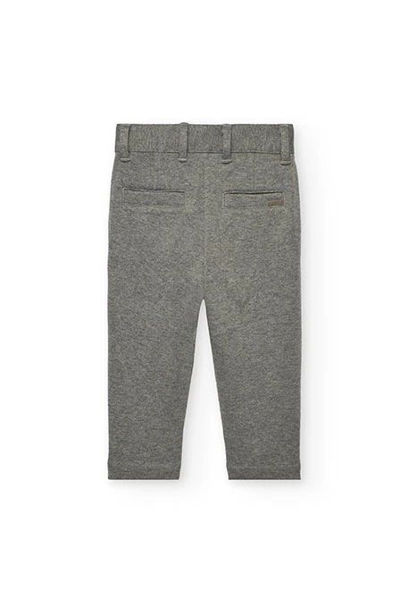 Graue Strickhose für Jungen