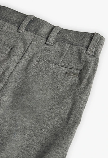 Graue Strickhose für Jungen