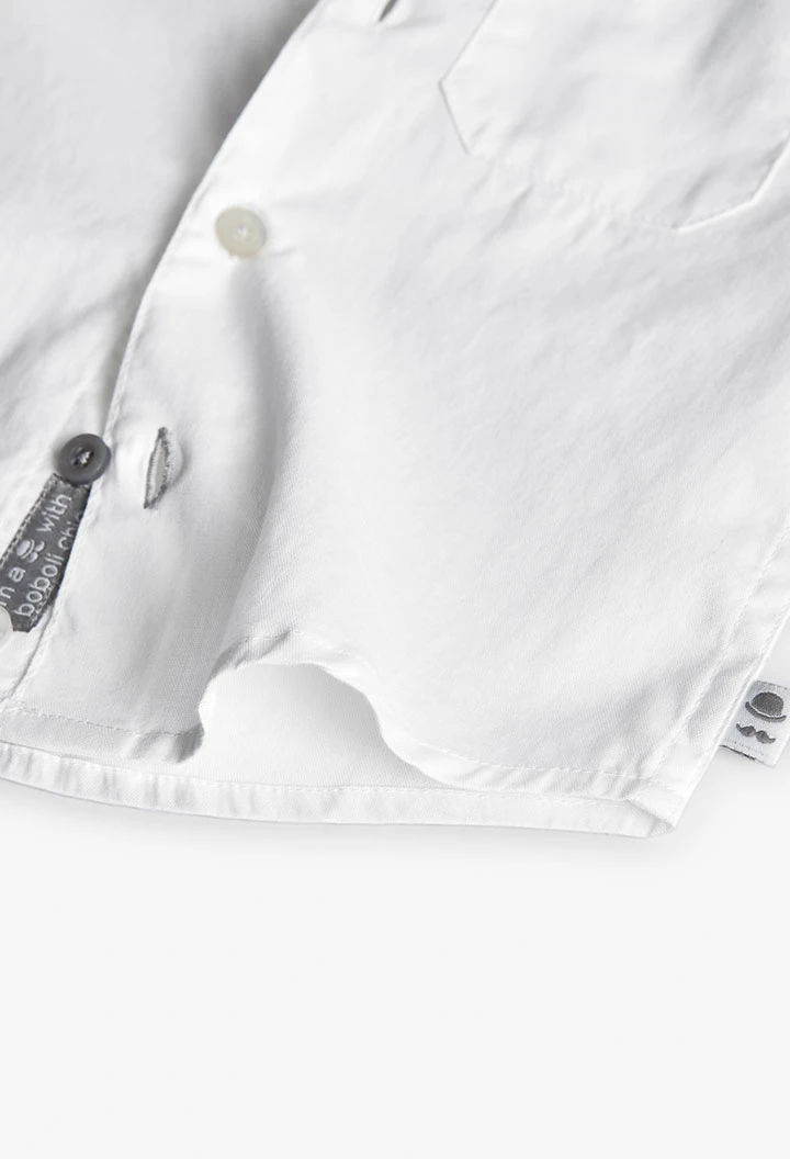 Chemise garçon oxford blanche