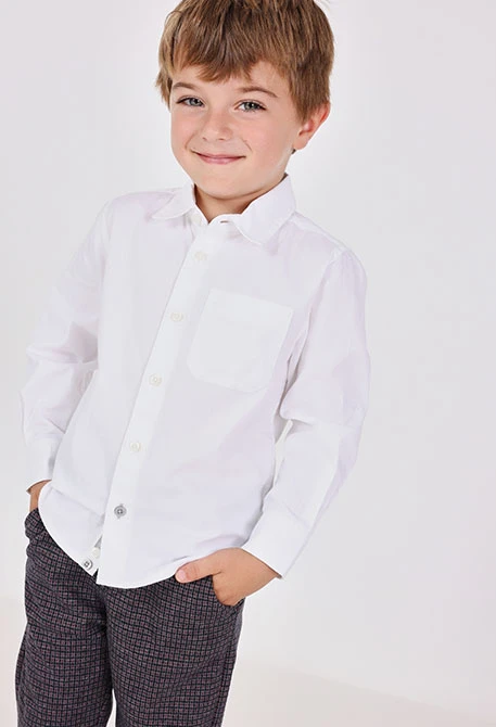 Camicia bambino oxford bianca