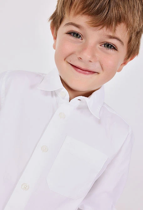 Camisa niño oxford blanca