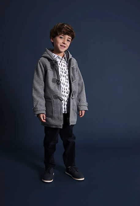 Dark grey boy´s duffle coat