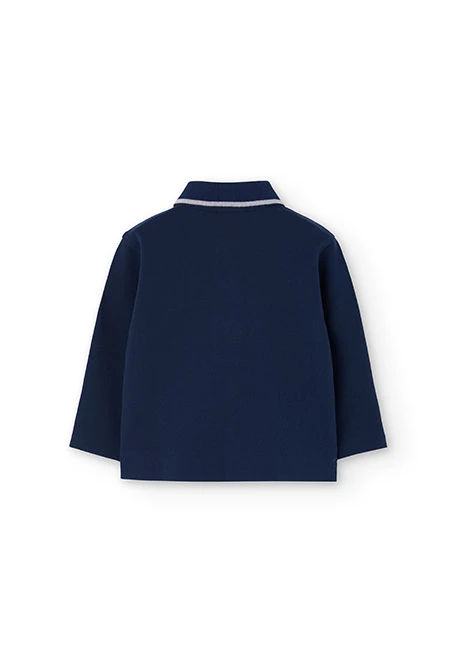 Polo garçon bleu marine