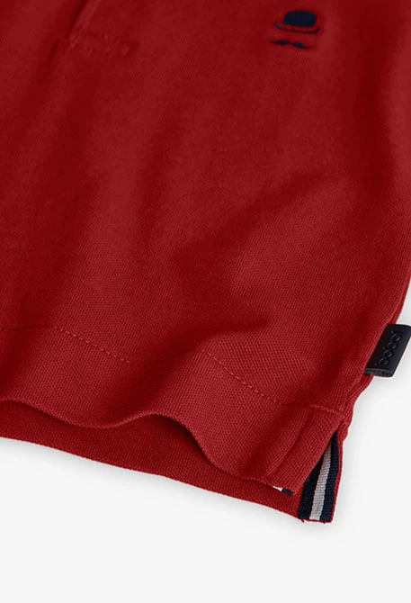 Burgundy polo shirt for boy